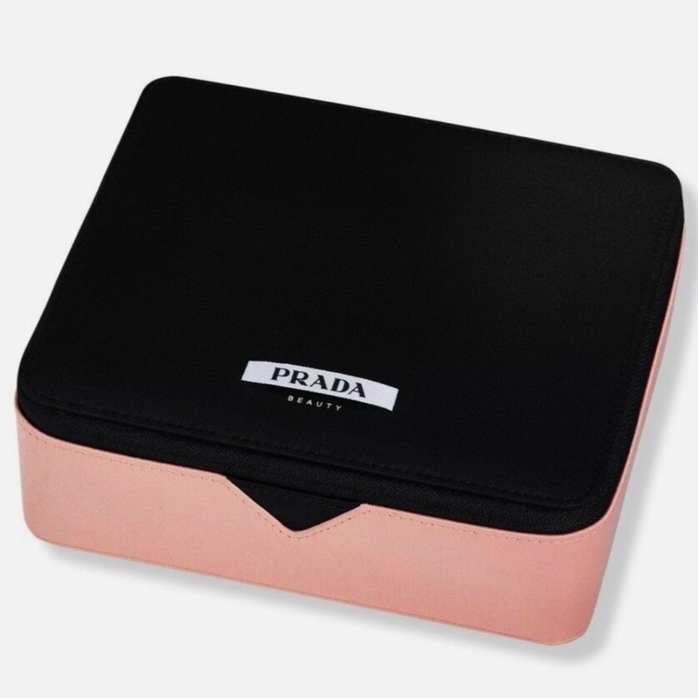 Prada Beauty Two-Tone Makeup Case in Black & Blush GWP